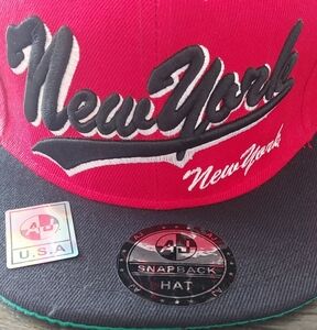 New York Red Snapback Hat